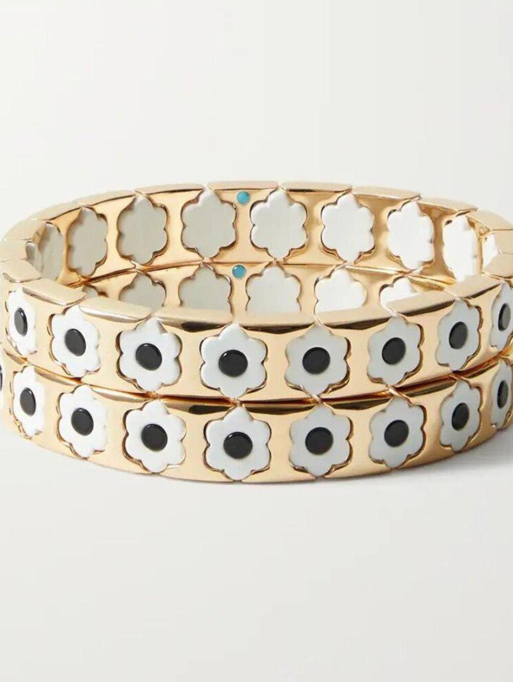 Roxanne Assoulin Flower Child Bracelet Gold Set